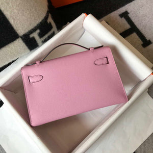 Hermes Mini Kelly Pouchette Epsom Leather H230226 Pink - Default Title - View 2