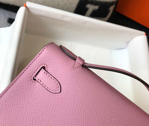 Hermes Mini Kelly Pouchette Epsom Leather H230226 Pink - Default Title - View 7