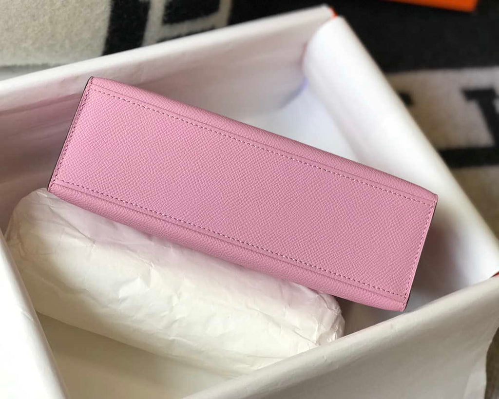 Hermes Mini Kelly Pouchette Epsom Leather H230226 Pink