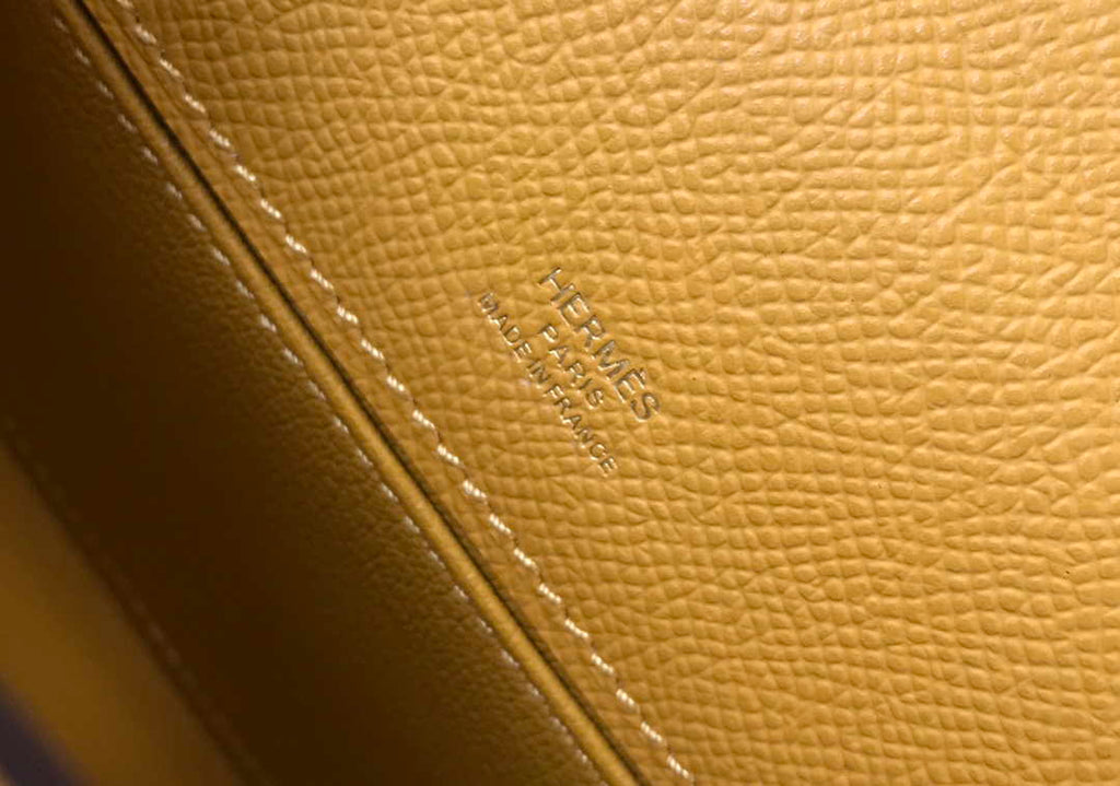 Hermes Mini Kelly Pouchette Epsom Leather H230228 Yellow