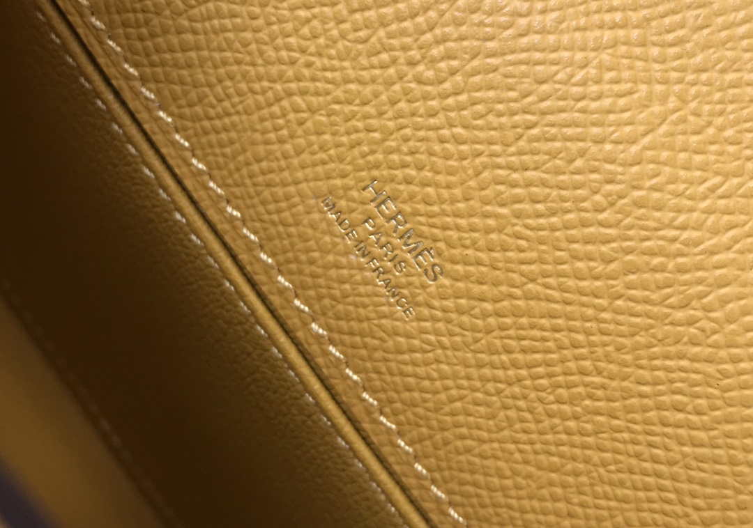 Hermes Mini Kelly Pouchette Epsom Leather H230228 Yellow - Default Title - View 8