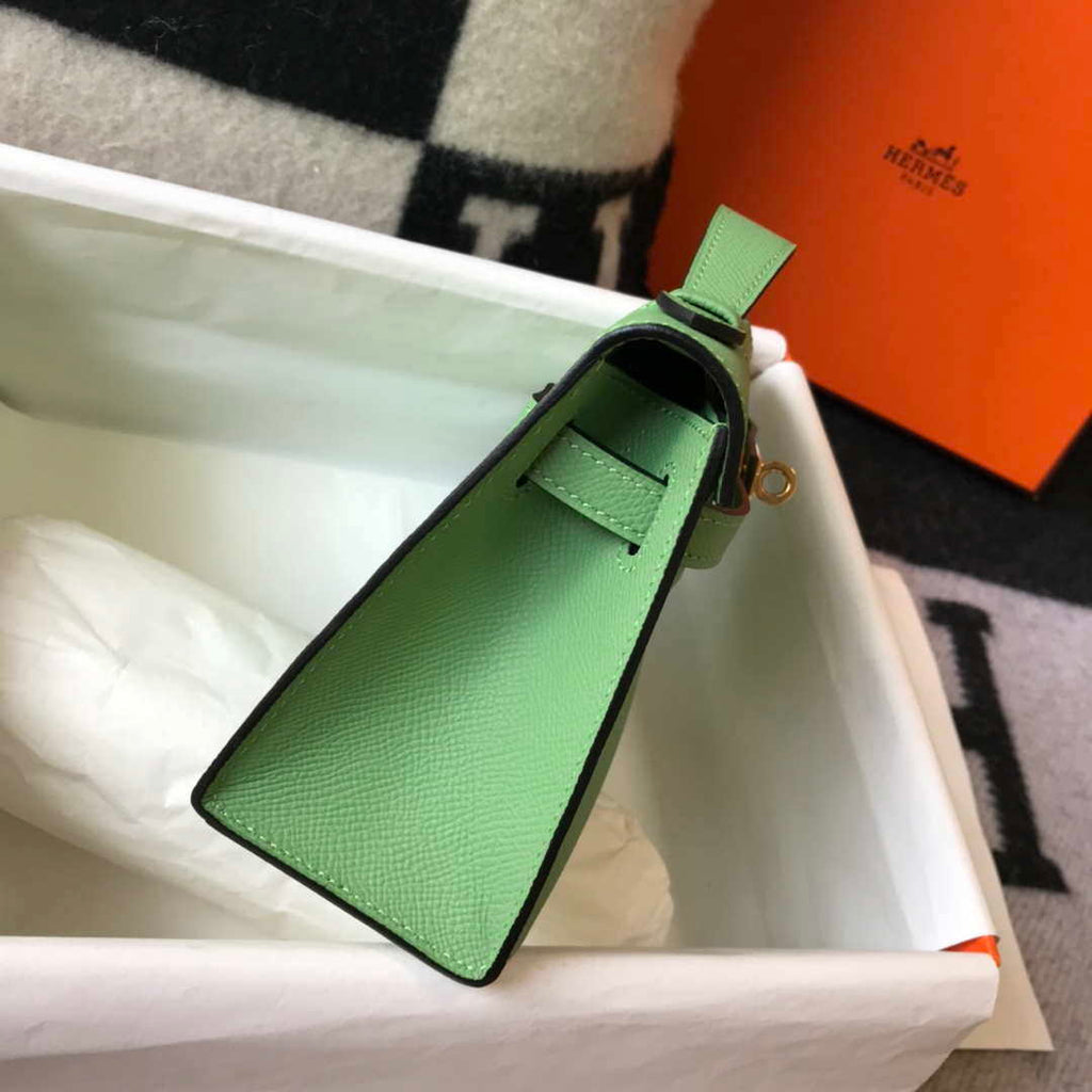 Hermes Mini Kelly Pouchette Epsom Leather H230229 Green