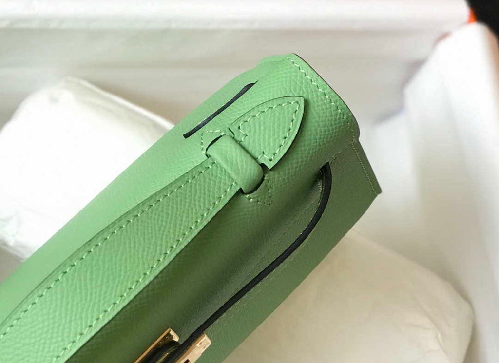 Hermes Mini Kelly Pouchette Epsom Leather H230229 Green