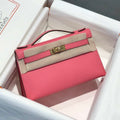 Hermes Mini Kelly Pouchette Swift Leather clutch bag Gold H230250 - Default Title - View 1