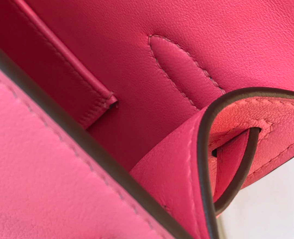 Hermes Mini Kelly Pouchette Swift Leather clutch bag Gold H230250