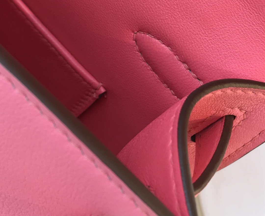 Hermes Mini Kelly Pouchette Swift Leather clutch bag Gold H230250 - Default Title - View 6