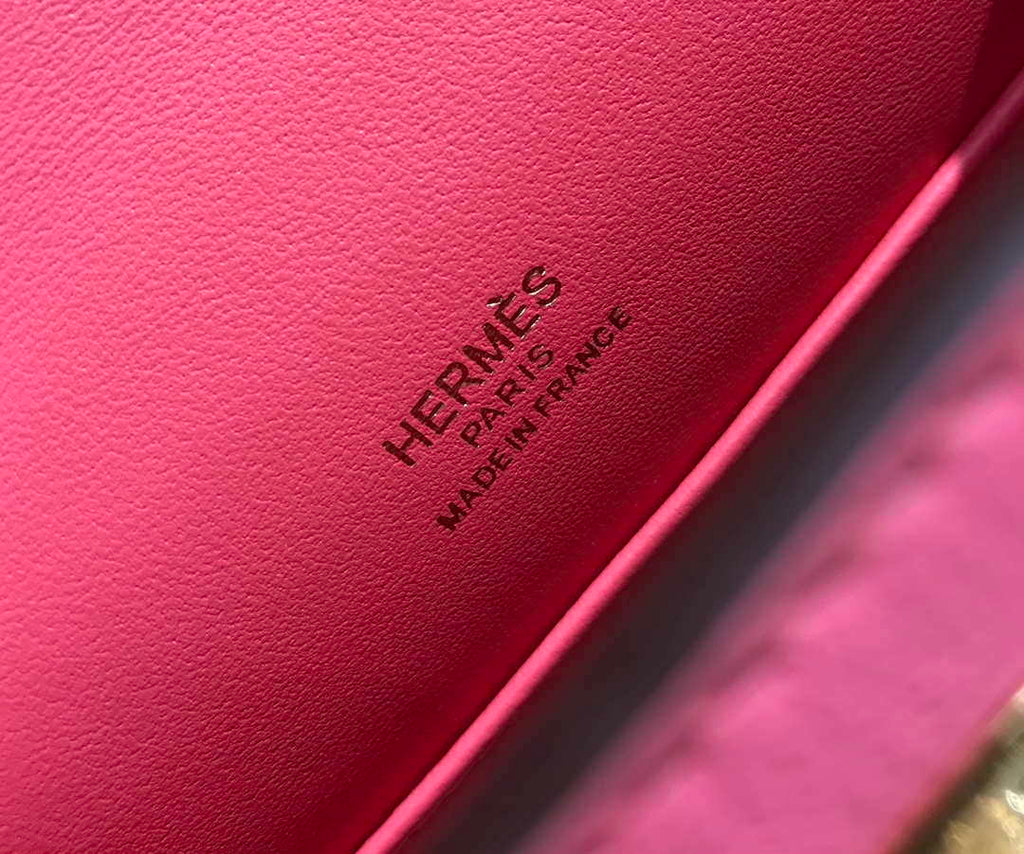 Hermes Mini Kelly Pouchette Swift Leather clutch bag Gold H230250