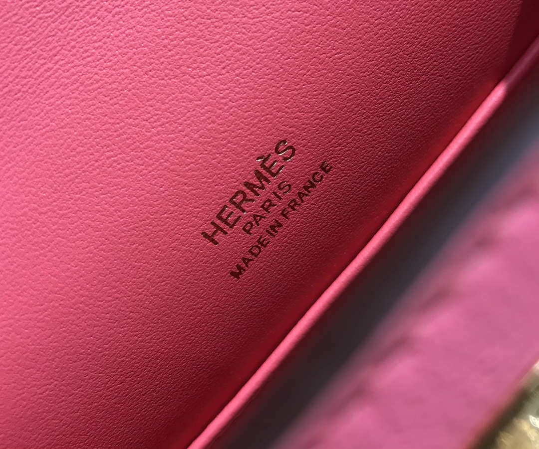Hermes Mini Kelly Pouchette Swift Leather clutch bag Gold H230250 - Default Title - View 7