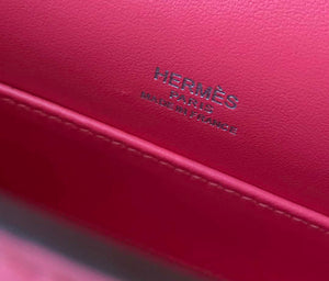 Hermes Mini Kelly Pouchette Swift Leather clutch bag Silver H230253 - Default Title - View 7