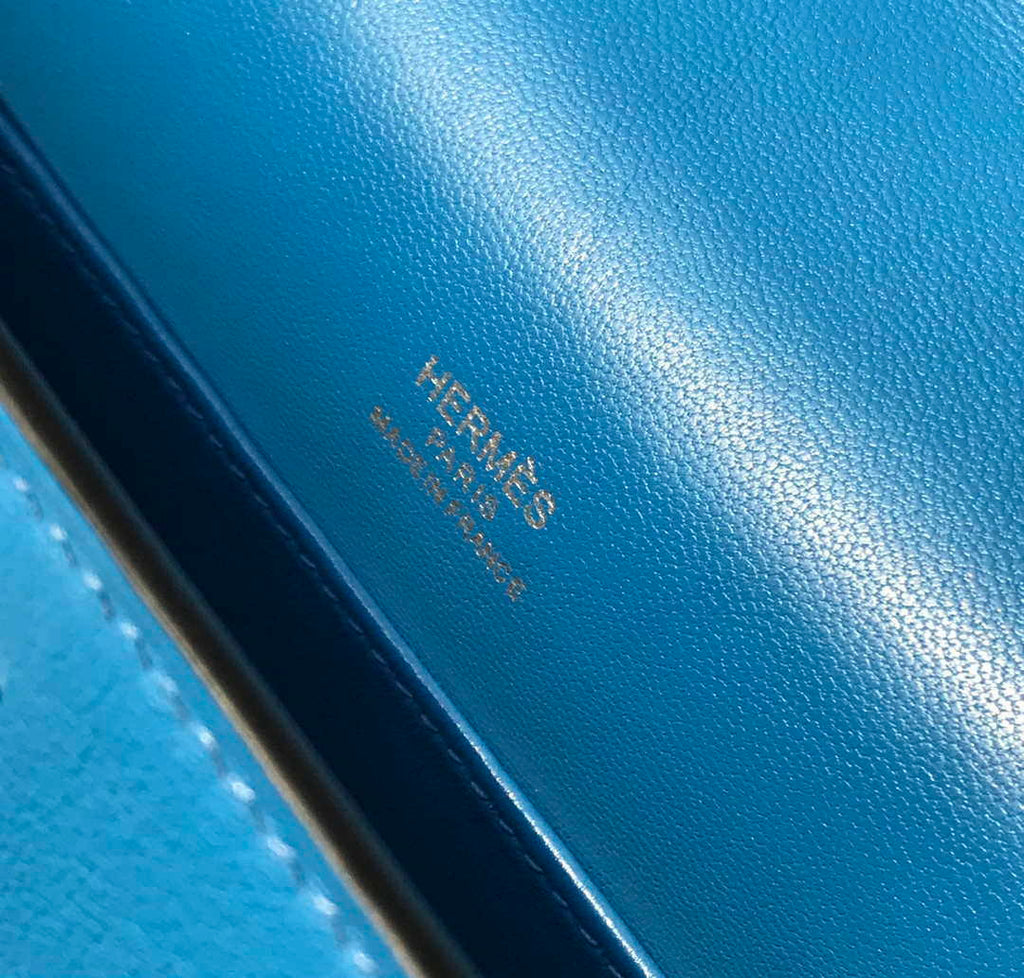 Hermes Kelly Pouchette Swift Leather clutch bag Silver H230256