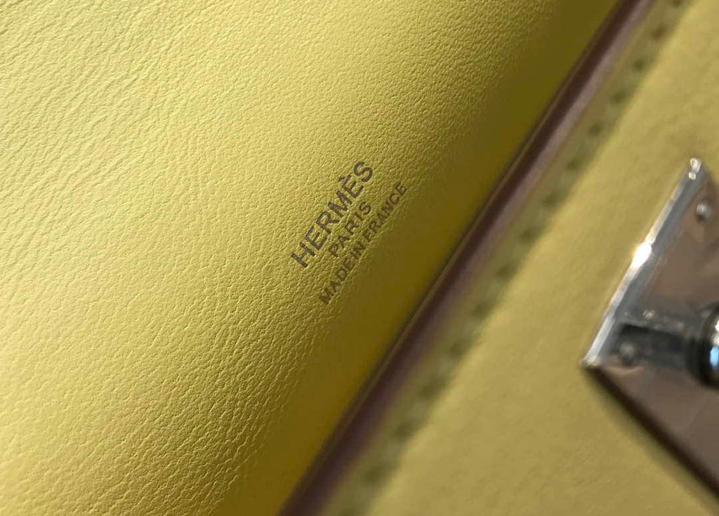 Hermes Kelly Pouchette Swift Leather clutch bag Silver H230260