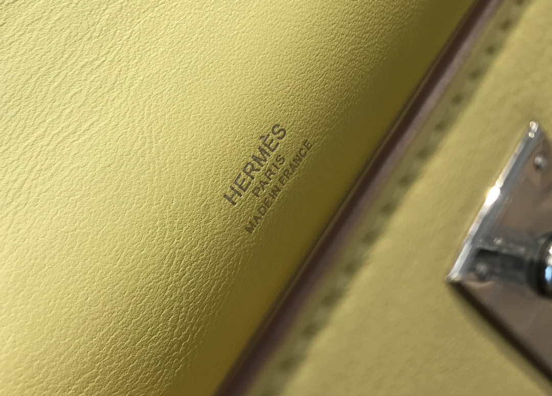 Hermes Kelly Pouchette Swift Leather clutch bag Silver H230260 - Default Title - View 5