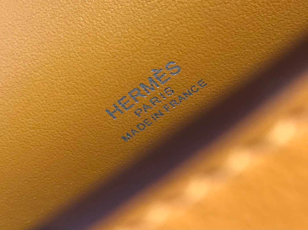 Hermes Kelly Pouchette Swift Leather clutch bag Silver H230264
