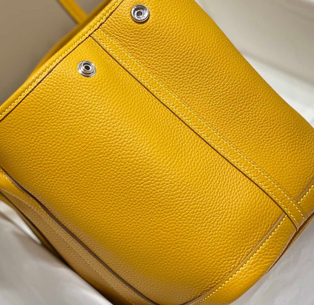 Hermes Yellow Clemence Garden Party 30cm Bag H239041