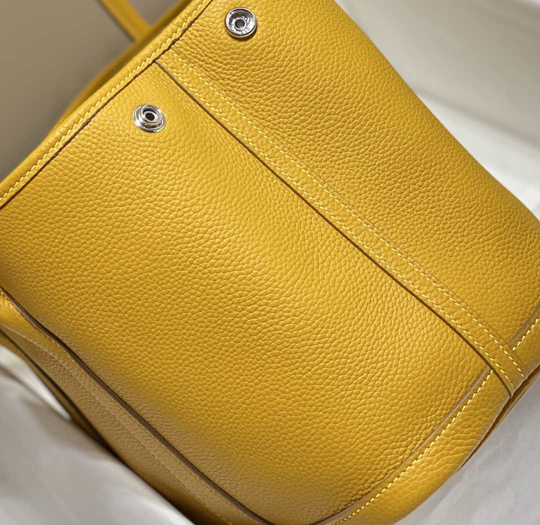 Hermes Yellow Clemence Garden Party 30cm Bag H239041 - Default Title - View 5
