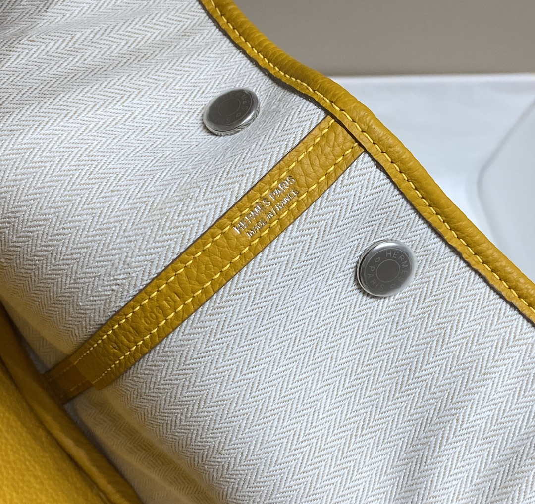 Hermes Yellow Clemence Garden Party 30cm Bag H239041 - Default Title - View 7