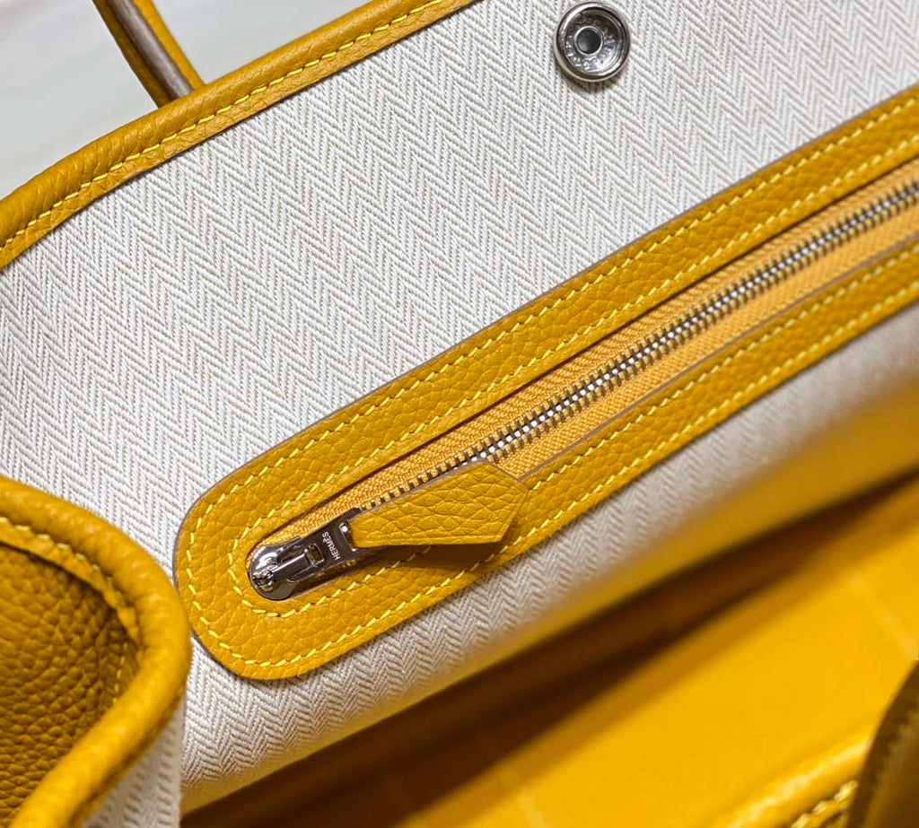 Hermes Yellow Clemence Garden Party 30cm Bag H239041