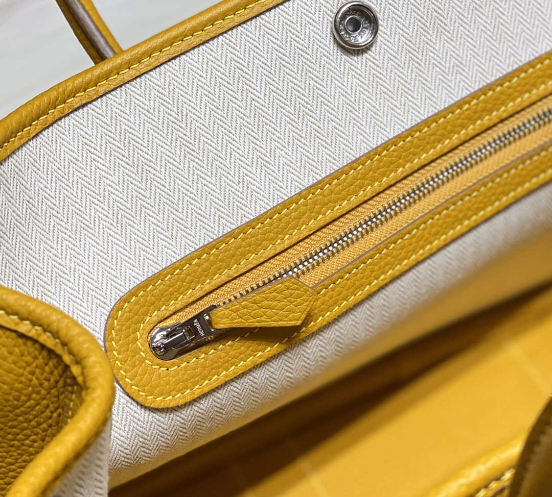 Hermes Yellow Clemence Garden Party 30cm Bag H239041