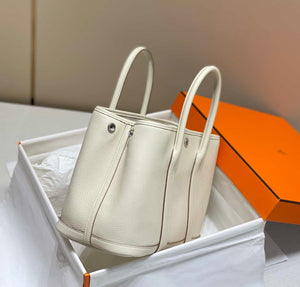 Hermes Beige Clemence Garden Party 30cm Bag H239042 - Default Title - View 3