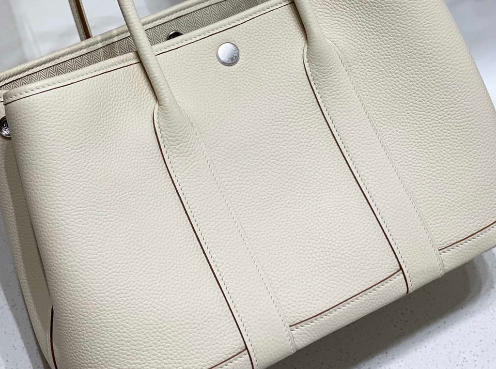 Hermes Beige Clemence Garden Party 30cm Bag H239042