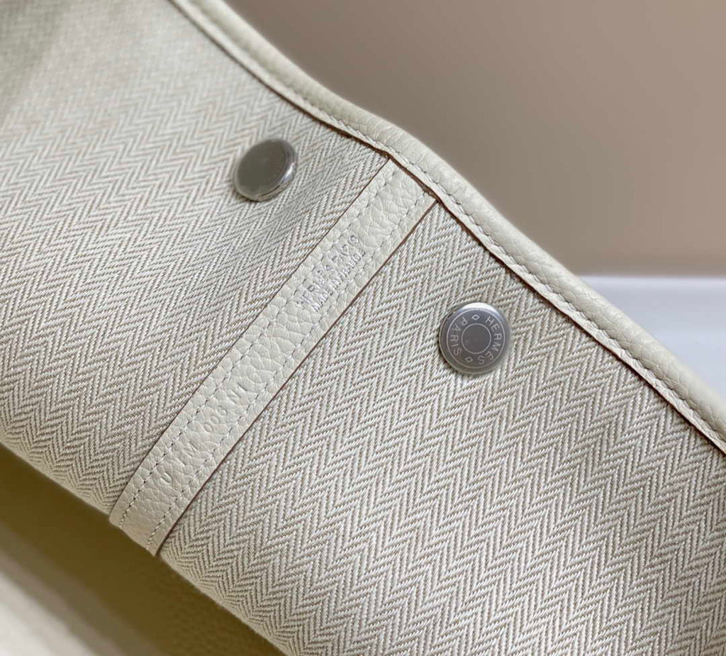 Hermes Beige Clemence Garden Party 30cm Bag H239042