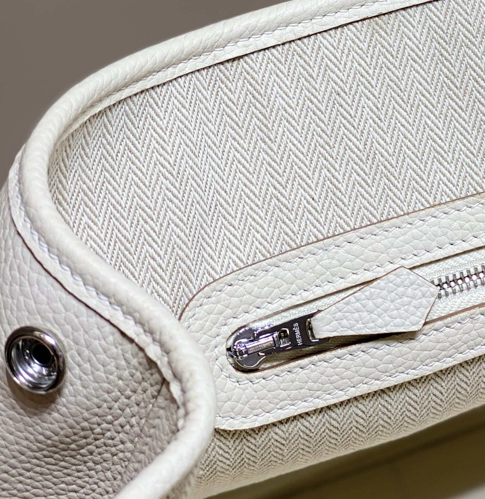 Hermes Beige Clemence Garden Party 30cm Bag H239042