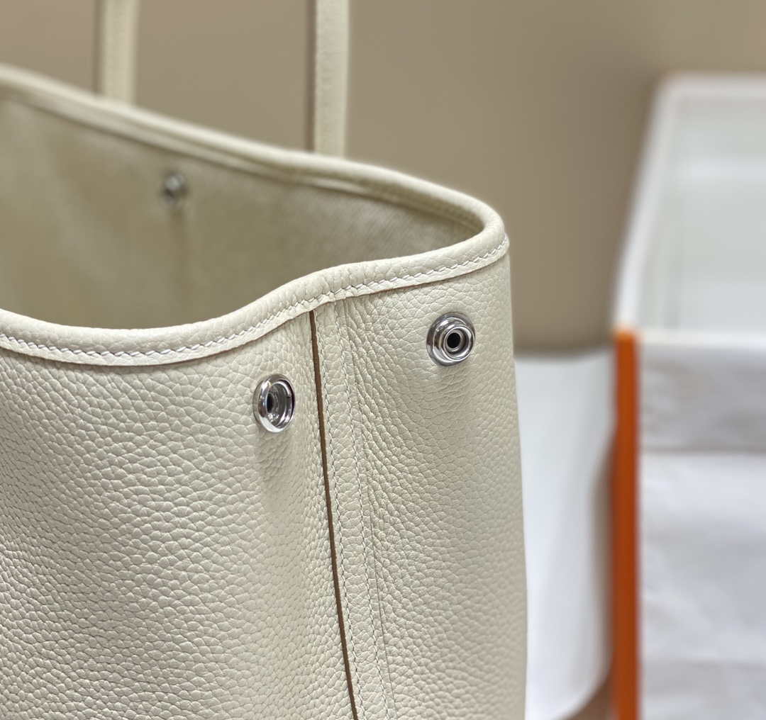 Hermes Beige Clemence Garden Party 30cm Bag H239042 - Default Title - View 8