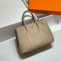 Hermes Light Gray Clemence Garden Party 30cm Bag H239045 - Default Title - View 1