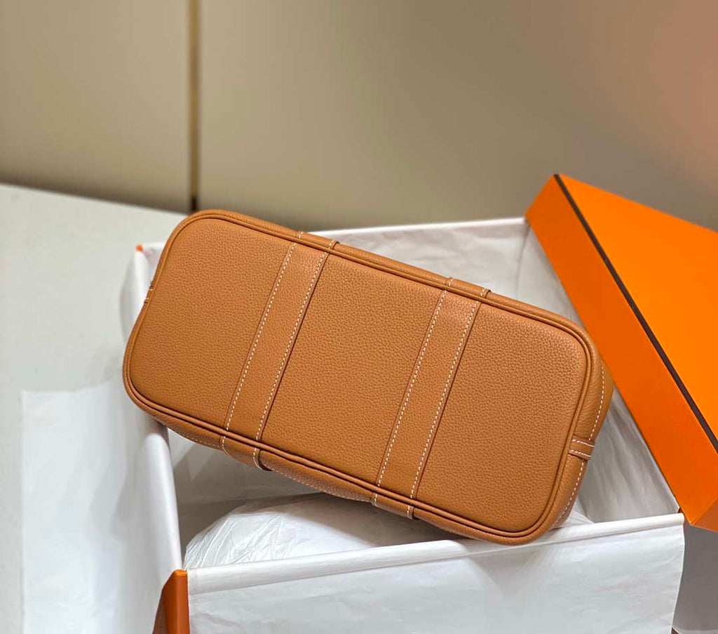 Hermes Brown Clemence Garden Party 30cm Bag H239043