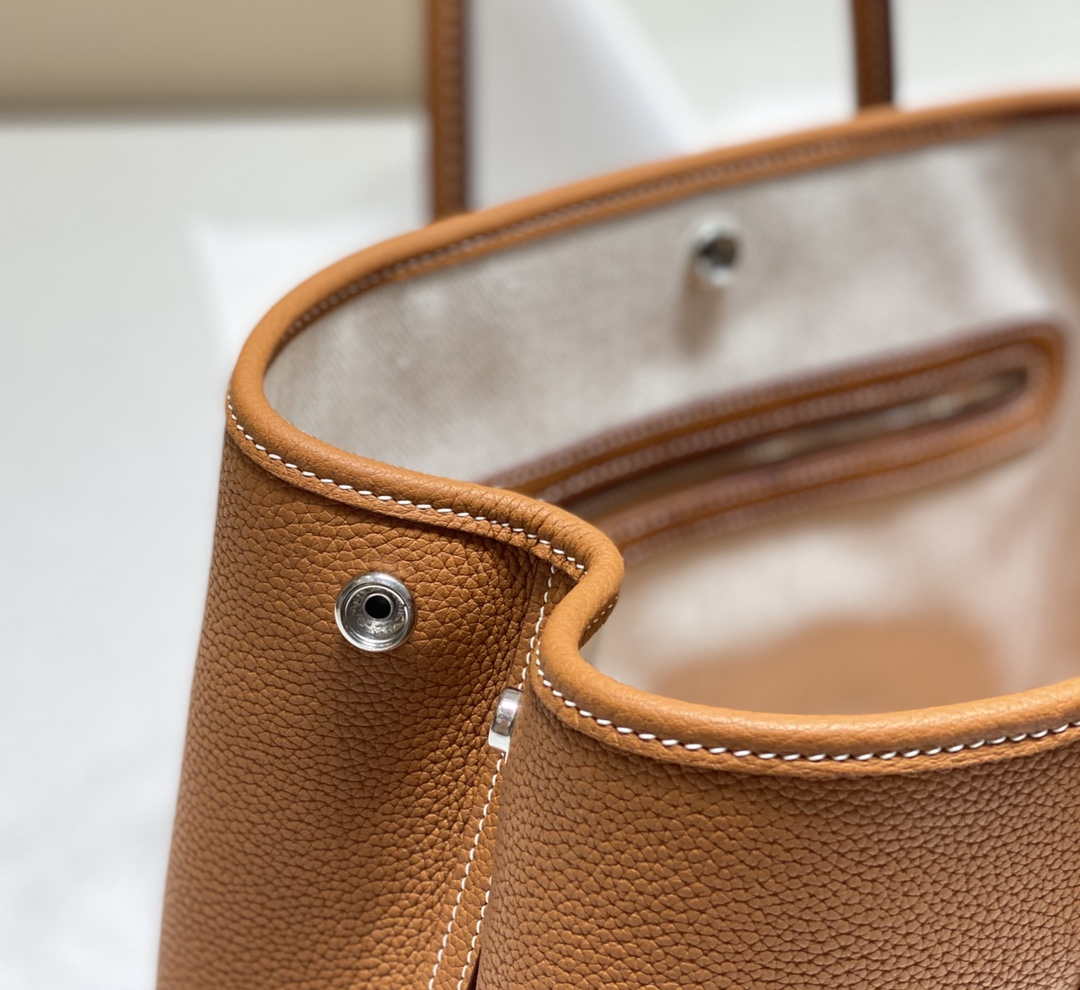 Hermes Brown Clemence Garden Party 30cm Bag H239043