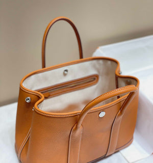 Hermes Brown Clemence Garden Party 30cm Bag H239043 - Default Title - View 9
