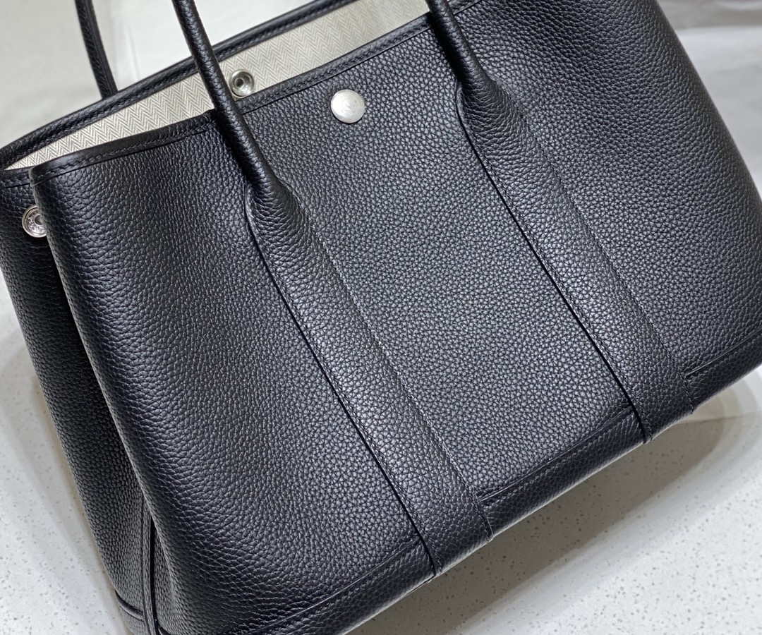 Hermes Blacck Clemence Garden Party 30cm Bag H239047