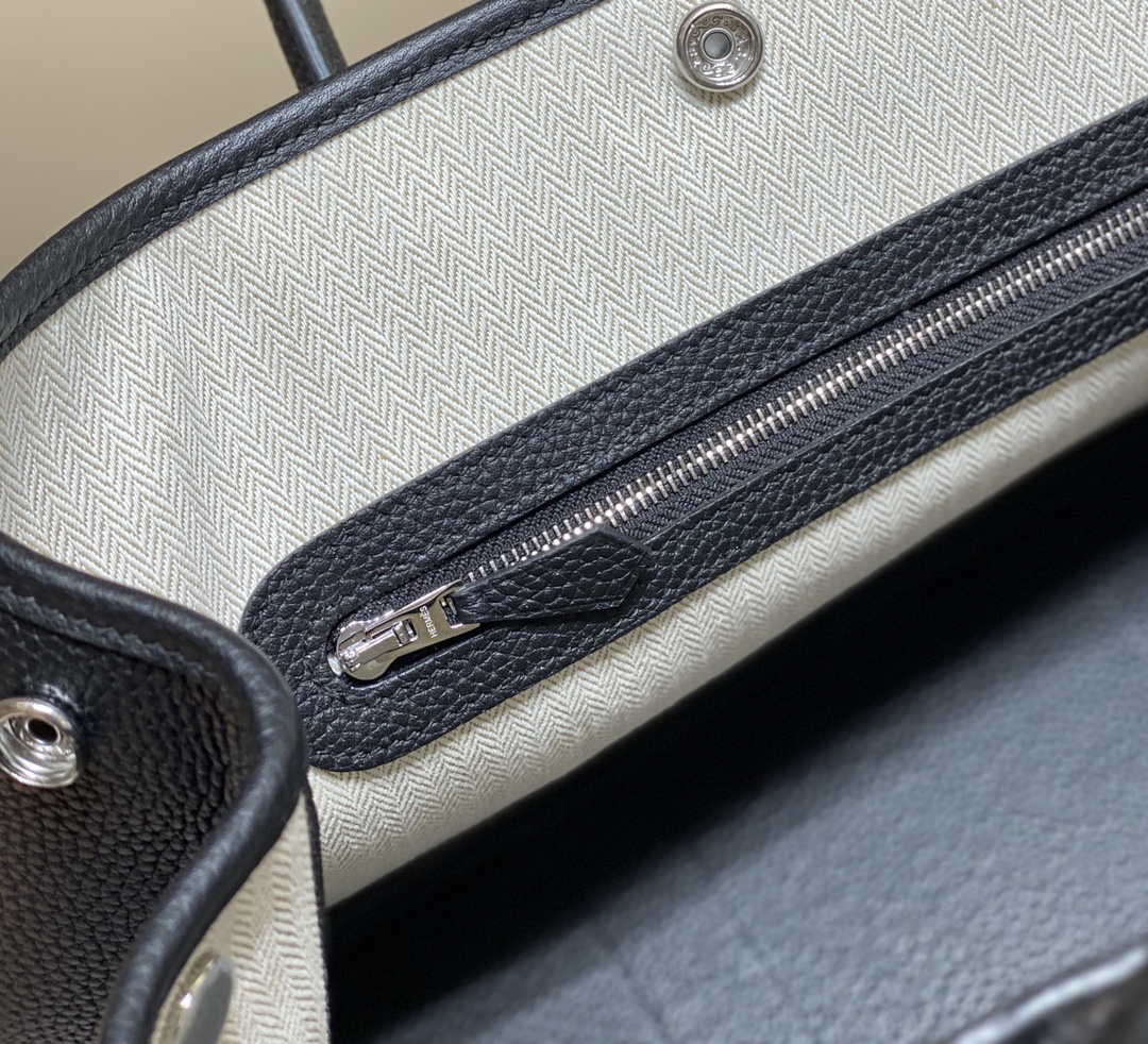 Hermes Blacck Clemence Garden Party 30cm Bag H239047 - Default Title - View 8