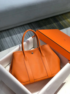 Hermes Orange Clemence Garden Party 30cm Bag H239039 - Default Title - View 2