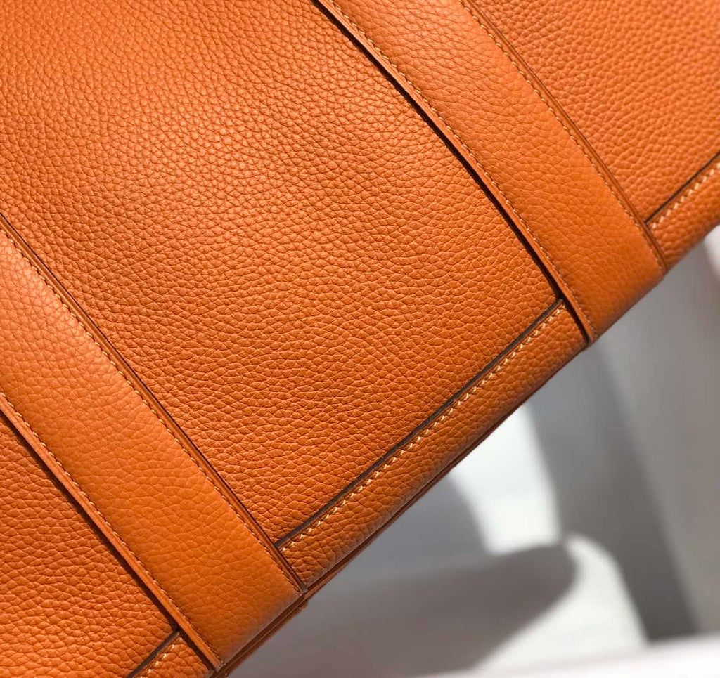 Hermes Orange Clemence Garden Party 30cm Bag H239039