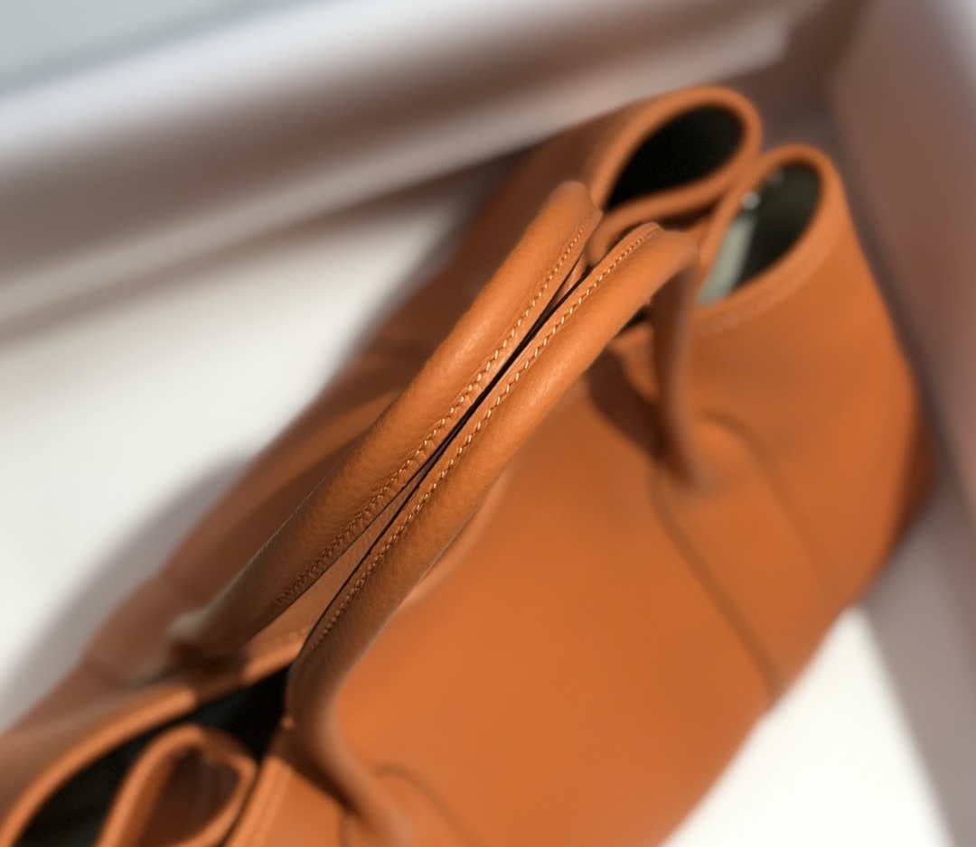 Hermes Orange Clemence Garden Party 30cm Bag H239039 - Default Title - View 8