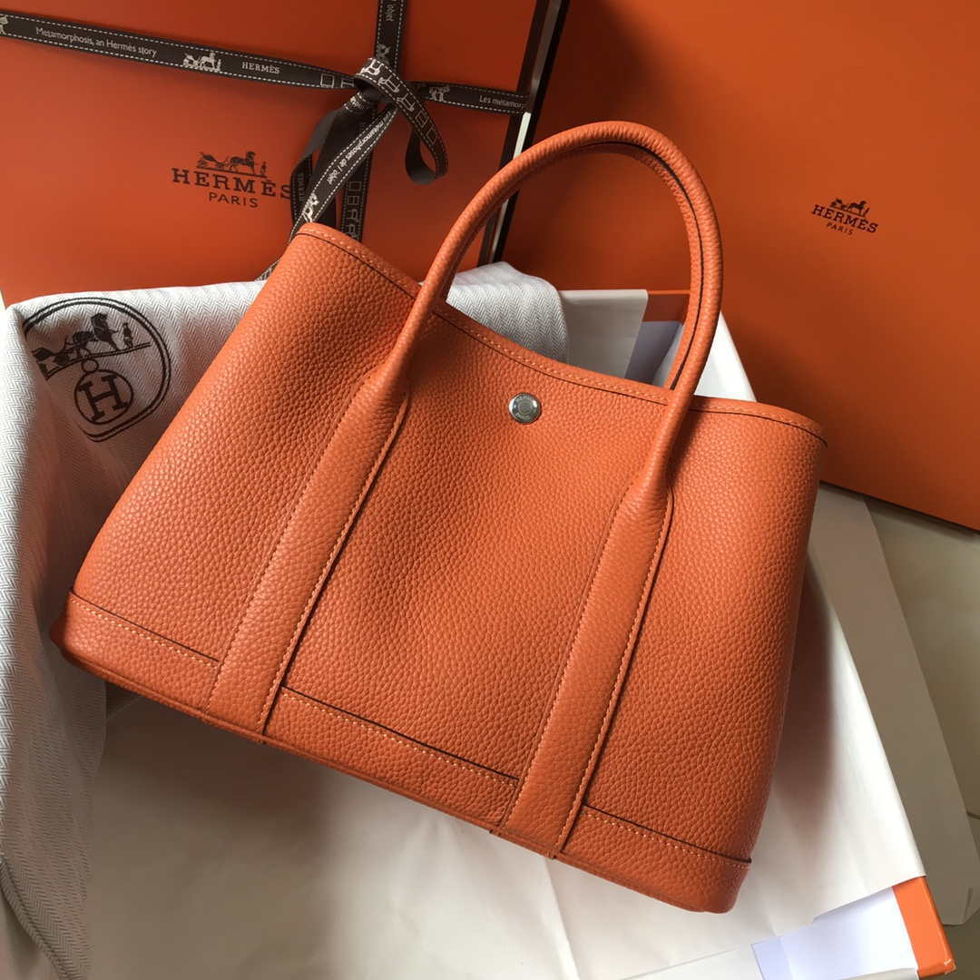 Hermes Orange Togo Medium Garden Party 36cm Bag H239058 - Default Title - View 1