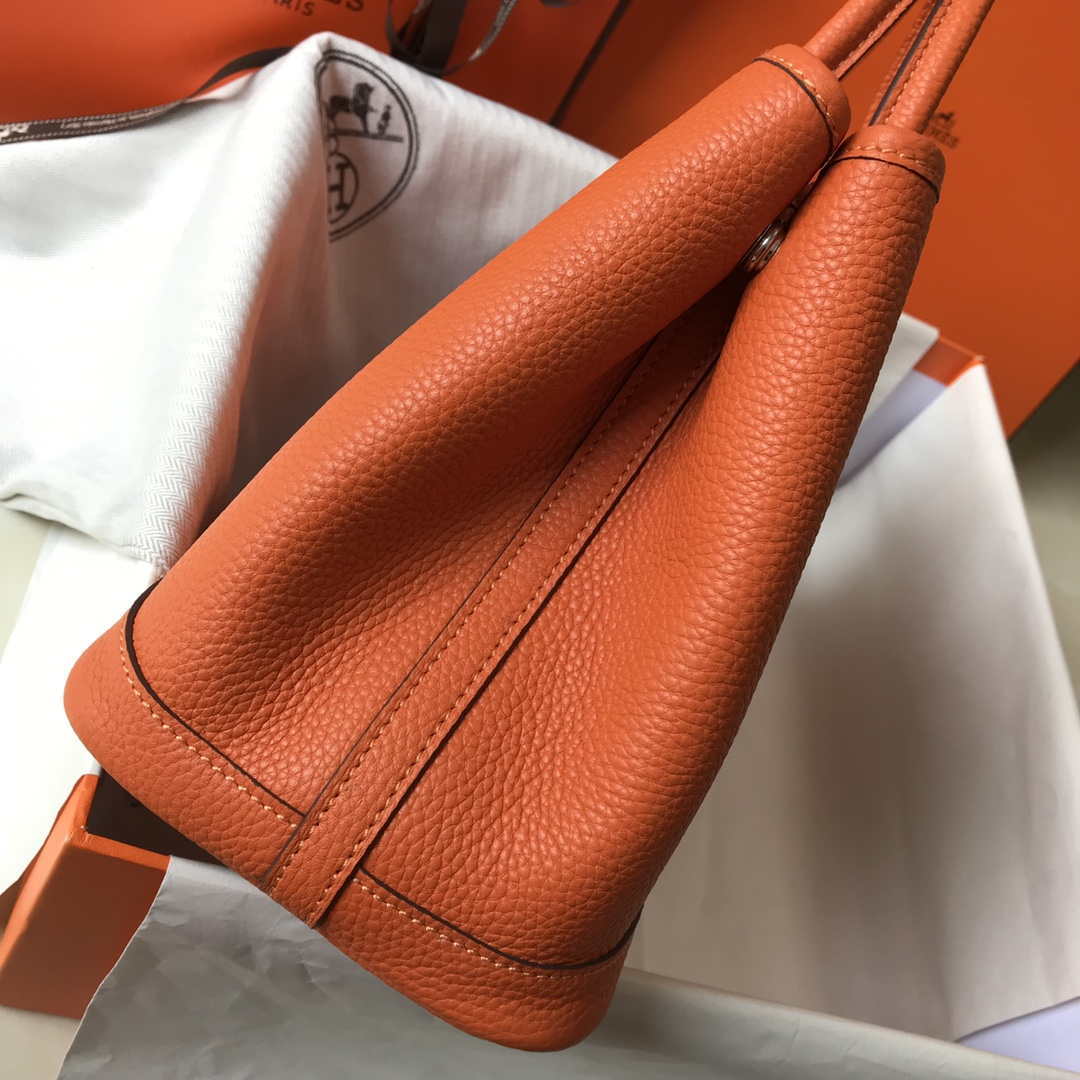 Hermes Orange Togo Medium Garden Party 36cm Bag H239058 - Default Title - View 3