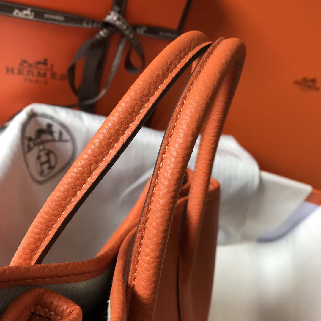 Hermes Orange Togo Medium Garden Party 36cm Bag H239058 - Default Title - View 4