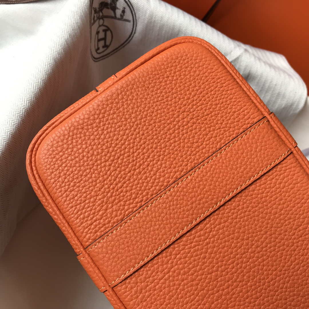 Hermes Orange Togo Medium Garden Party 36cm Bag H239058 - Default Title - View 5