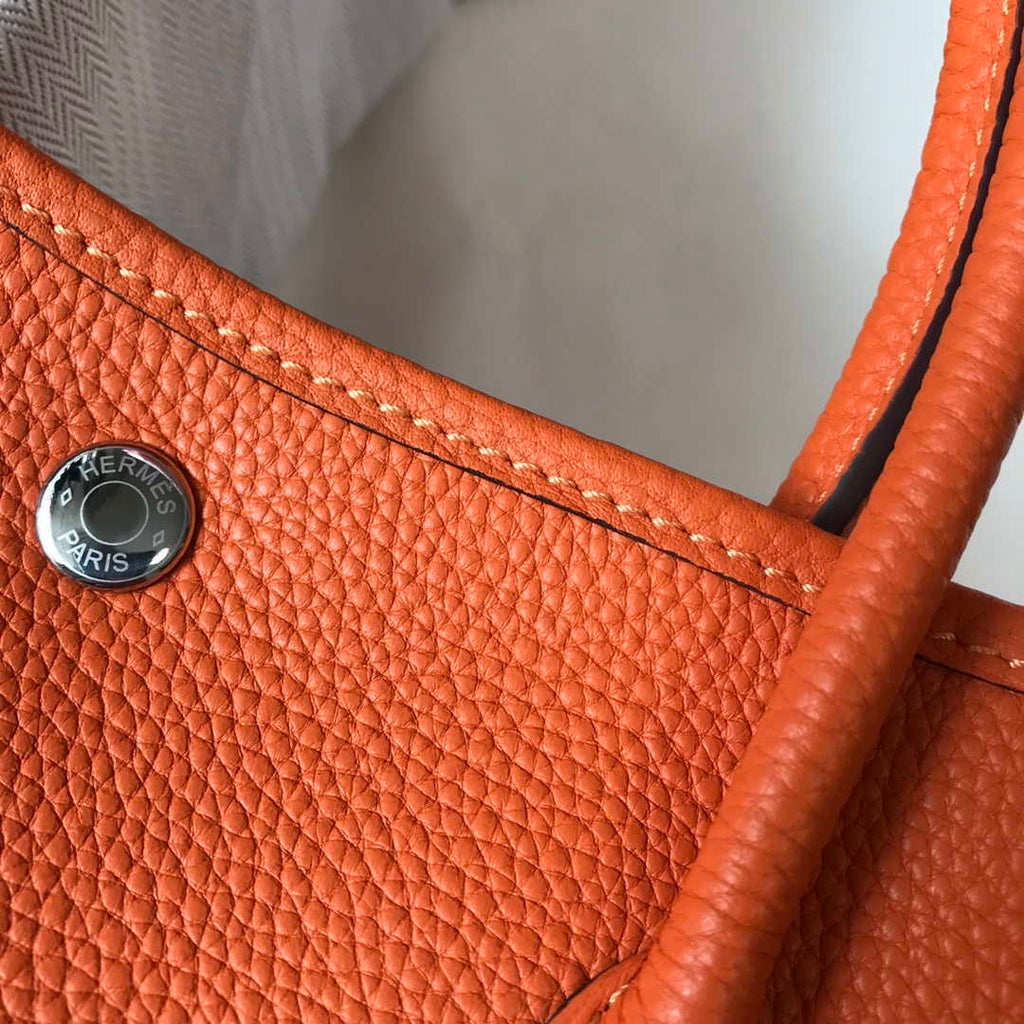 Hermes Orange Togo Medium Garden Party 36cm Bag H239058