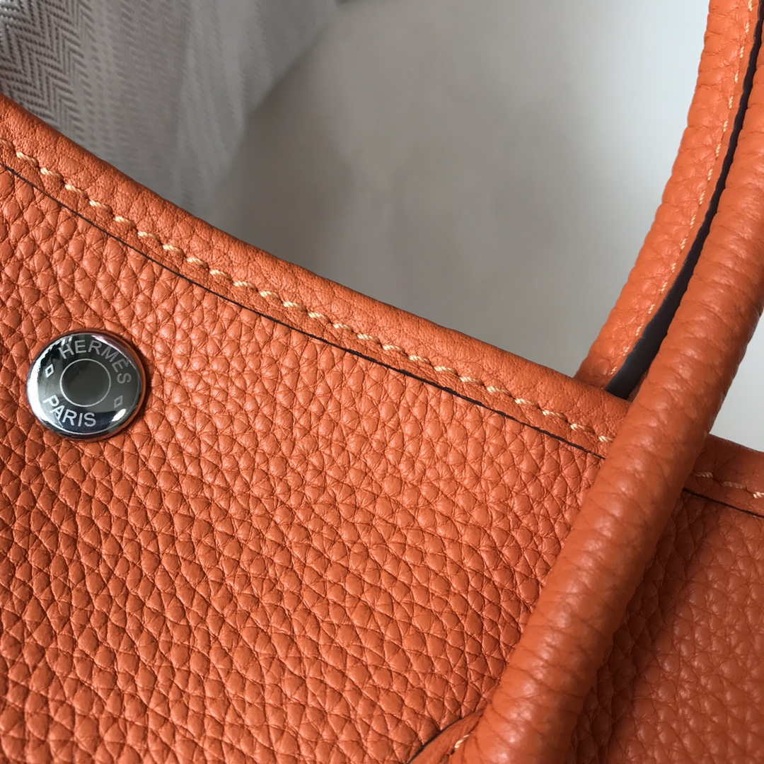 Hermes Orange Togo Medium Garden Party 36cm Bag H239058