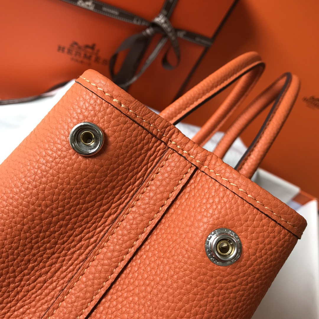 Hermes Orange Togo Medium Garden Party 36cm Bag H239058 - Default Title - View 7