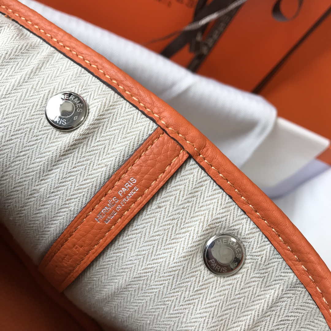 Hermes Orange Togo Medium Garden Party 36cm Bag H239058 - Default Title - View 8