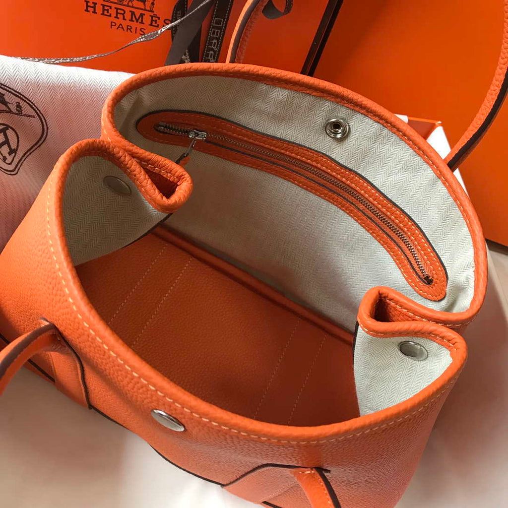 Hermes Orange Togo Medium Garden Party 36cm Bag H239058