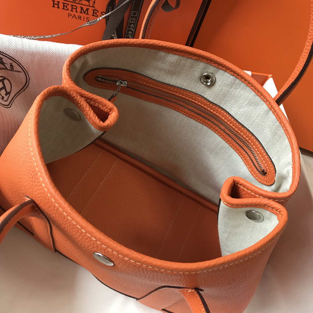Hermes Orange Togo Medium Garden Party 36cm Bag H239058