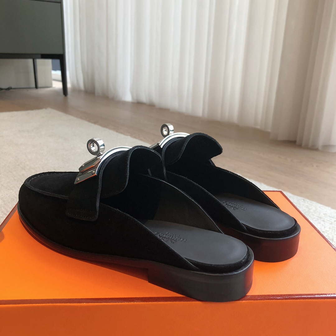 Hermes OZ Mule H212296Zv02340 Shoes H990017 - Euro 35=US 4 - View 6