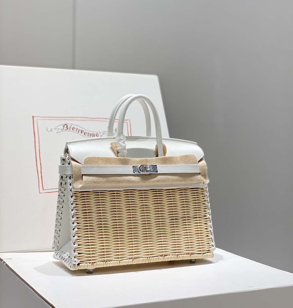 Hermes Picnic Sellier Birkin 25 Barenia Palladium Hardware H21800