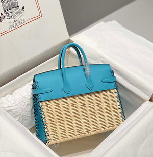 Hermes Picnic Sellier Birkin 25 Barenia Palladium Hardware H21801 - Default Title - View 3