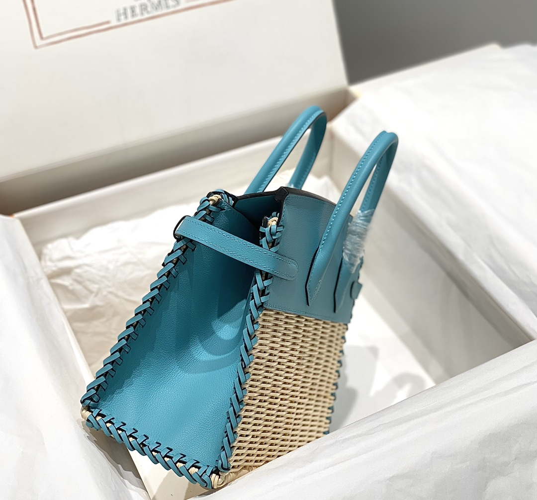 Hermes Picnic Sellier Birkin 25 Barenia Palladium Hardware H21801